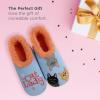 imageSnoozies Pairable Slipper Socks  NonSlip Fuzzy Cat Slippers for WomenCat Lady