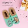 imageSnoozies Pairable Slipper Socks  NonSlip Fuzzy Cat Slippers for WomenCats  Coffee