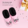 imageSnoozies Pairable Slipper Socks  NonSlip Fuzzy Cat Slippers for WomenIgcat
