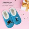 imageSnoozies Pairable Slipper Socks  NonSlip Fuzzy Cat Slippers for WomenPeekabooblue