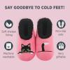 imageSnoozies Pairable Slipper Socks  NonSlip Fuzzy Cat Slippers for WomenPkpabc