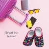 imageSnoozies Skinnies slipper socks for Women  NonSlip slipper socks with Lightweight and Soft Sherpa Lining  Foldable TravelMulticolor Owls