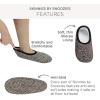 imageSnoozies Skinnies slipper socks for Women  NonSlip slipper socks with Lightweight and Soft Sherpa Lining  Foldable TravelMulticolor Owls