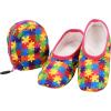 imageSnoozies Skinnies Womens Slipper Socks  NonSlip Slippers with a Lightweight Sherpa Lining  Travel Slippers with Storage PouchPuzz