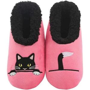 imageSnoozies Pairable Slipper Socks  NonSlip Fuzzy Cat Slippers for WomenPkpabc