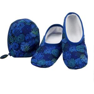 imageSnoozies Skinnies Womens Slipper Socks  NonSlip Slippers with a Lightweight Sherpa Lining  Travel Slippers with Storage PouchFirew