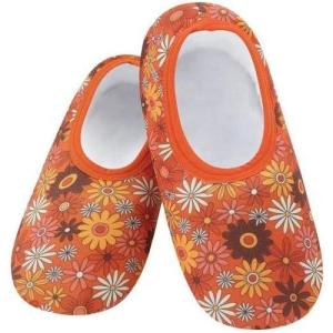 imageSnoozies Skinnies slipper socks for Women  NonSlip slipper socks with Lightweight and Soft Sherpa Lining  Foldable TravelRust