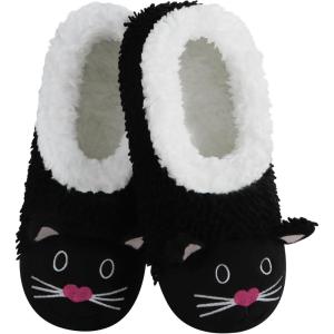 imageSnoozies Whimsical Cute Animal Slipper Socks for Women Cat Slippers Animal Slippers Valentine Gifts for Women 2024Black