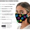 imageSnoozies 3Layer Washable Face Covering with Filters ampamp Nose BridgeMulti Dog Paws