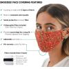 imageSnoozies 3Layer Washable Face Covering with Filters ampamp Nose BridgeOrangeRed Bandana