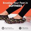 imageSnoozies Skinnies slipper socks for Women  NonSlip slipper socks Lightweight Soft Sherpa Lining  FoldableMushrm