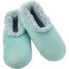 imageSnoozies SherpaLined Slipper Socks for Women  Fuzzy Cute and Cozy Slippers for Women with NonSlip Sole  Washable House SlippersAqua