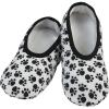 imageSnoozies Skinnies slipper socks for Women  NonSlip slipper socks Lightweight Soft Sherpa Lining  FoldableDog Paws Mini