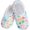 imageSnoozies Skinnies slipper socks for Women  NonSlip slipper socks Lightweight Soft Sherpa Lining  FoldableWhite