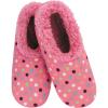 imageWarm SherpaLined Womens Indoor Slippers  Faux Fur NonSlip Sole  UltraCozy PullOn House Shoes  Soft Fleece Lining  AllSeason ComfortPink Multi Dots