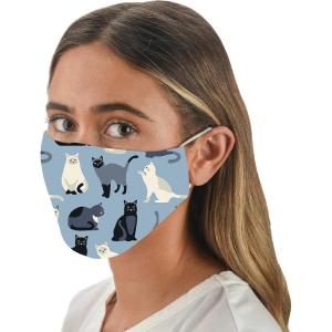 imageSnoozies 3Layer Washable Face Covering with Filters ampamp Nose BridgeMulti Kitties