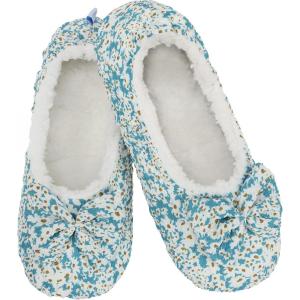 imageSnoozies Daisy SherpaLined Slipper Socks  Fuzzy and Cute Slippers for Women with NonSlip SoleTurquoise