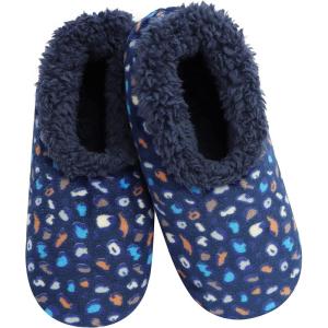 imageSnoozies SherpaLined Slipper Socks for Women  Fuzzy Cute and Cozy Slippers for Women with NonSlip Sole  Washable House SlippersBlue