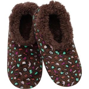 imageSnoozies SherpaLined Slipper Socks for Women  Fuzzy Cute and Cozy Slippers for Women with NonSlip Sole  Washable House SlippersCoffee
