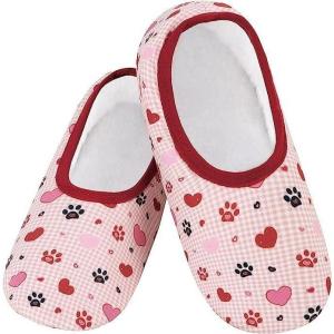 imageSnoozies Skinnies slipper socks for Women  NonSlip slipper socks Lightweight Soft Sherpa Lining  FoldableHrtpaws