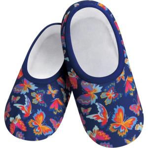 imageSnoozies Skinnies slipper socks for Women  NonSlip slipper socks Lightweight Soft Sherpa Lining  FoldableMulti