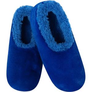imageWarm SherpaLined Womens Indoor Slippers  Faux Fur NonSlip Sole  UltraCozy PullOn House Shoes  Soft Fleece Lining  AllSeason ComfortBright Blue
