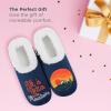 imageSnoozies Pairable Slipper Socks  Funny House Slippers for Women NonSlip Fuzzy Slipper Socks  Happy CamperLife is Better in the Mountains