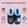 imageSnoozies Pairable Slipper Socks  Funny House Slippers for Women NonSlip Fuzzy Slipper Socks  Happy CamperOn Lake Time