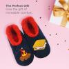 imageSnoozies Pairable Slipper Socks  Funny House Slippers for Women NonSlip Fuzzy Slipper Socks  Happy CamperSmores