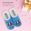imageSnoozies Pairable Slipper Socks  Funny House Slippers for Women NonSlip Fuzzy Slipper SocksBlue Frenchie