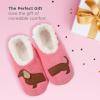 imageSnoozies Pairable Slipper Socks  Funny House Slippers for Women NonSlip Fuzzy Slipper SocksDachshund
