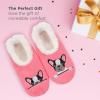 imageSnoozies Pairable Slipper Socks  Funny House Slippers for Women NonSlip Fuzzy Slipper SocksFrenchie