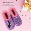 imageSnoozies Pairable Slipper Socks  Funny House Slippers for Women NonSlip Fuzzy Slipper SocksHome is Where the Dog is
