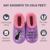 imageSnoozies Pairable Slipper Socks  Funny House Slippers for Women NonSlip Fuzzy Slipper SocksHome is Where the Dog is