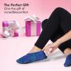 imageSnoozies Skinnies Slipper Socks Cozy Foldable Slippers for Women Non Slip Socks for Travel ampamp Indoors  Bright DaisyFireworks