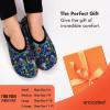imageSnoozies Skinnies Slipper Socks Cozy Foldable Slippers for Women Non Slip Socks for Travel ampamp Indoors  Bright DaisyUnder the Sea