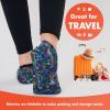 imageSnoozies Skinnies Slipper Socks Cozy Foldable Slippers for Women Non Slip Socks for Travel ampamp Indoors  Bright DaisyUnder the Sea