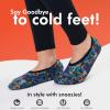 imageSnoozies Skinnies Slipper Socks Cozy Foldable Slippers for Women Non Slip Socks for Travel ampamp Indoors  Bright DaisyUnder the Sea