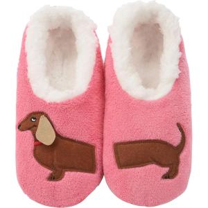 imageSnoozies Pairable Slipper Socks  Funny House Slippers for Women NonSlip Fuzzy Slipper SocksDachshund