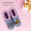 imageSnoozies Pairable Slipper Socks  Slippers for Women NonSlip Fuzzy Slipper SocksBee Kind