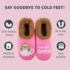 imageSnoozies Pairable Slipper Socks  Slippers for Women NonSlip Fuzzy Slipper SocksBut First  Sloffee  Pink