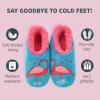 imageSnoozies Pairable Slipper Socks  Slippers for Women NonSlip Fuzzy Slipper SocksFlamingo