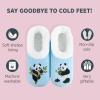 imageSnoozies Pairable Slipper Socks  Slippers for Women NonSlip Fuzzy Slipper SocksLt Blue