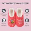 imageSnoozies Pairable Slipper Socks  Slippers for Women NonSlip Fuzzy Slipper SocksQueen Bee