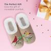 imageSnoozies Pairable Slipper Socks  Slippers for Women NonSlip Fuzzy Slipper SocksTan Cardinal