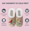 imageSnoozies Pairable Slipper Socks  Slippers for Women NonSlip Fuzzy Slipper SocksTan Cardinal