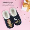 imageSnoozies Pairable Slipper Socks  Slippers for Women NonSlip Fuzzy Slipper SocksUp Owl Night