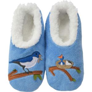 imageSnoozies Pairable Slipper Socks  Slippers for Women NonSlip Fuzzy Slipper SocksMother Bird
