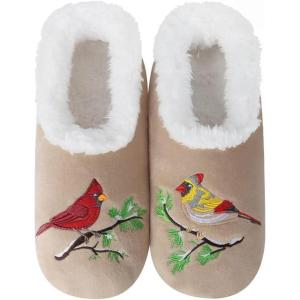 imageSnoozies Pairable Slipper Socks  Slippers for Women NonSlip Fuzzy Slipper SocksTan Cardinal