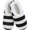imageSnoozies SherpaLined Slipper Socks  Fuzzy and Cute Slippers for Women with NonSlip Sole  Ladies Warm SlippersBlackWhite Negative